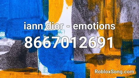 emotions roblox id iann dior|14+ Iann Dior Roblox Song IDs/Codes .